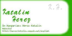 katalin hercz business card